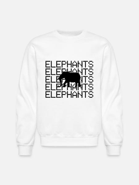 elephants - Unisex Crewneck Sweatshirt - white