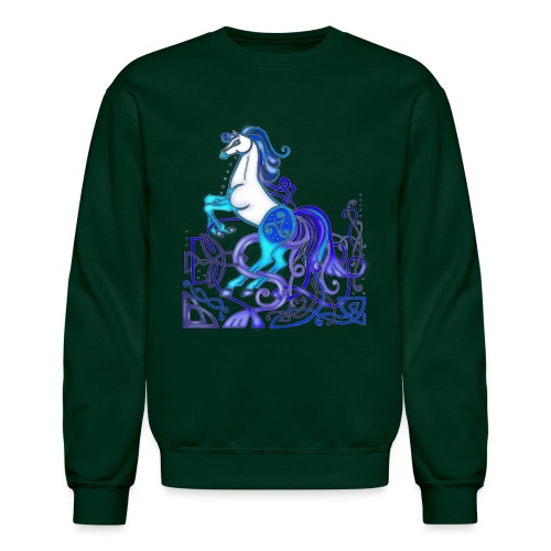 Celtic Horse Silver Blue - Unisex Crewneck Sweatshirt