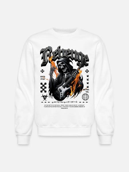 Revenge Skeleton - Unisex Crewneck Sweatshirt - white