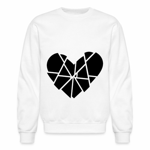 Heart Broken Shards Anti Valentine's Day - Unisex Crewneck Sweatshirt