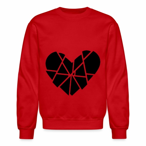 Heart Broken Shards Anti Valentine's Day - Unisex Crewneck Sweatshirt