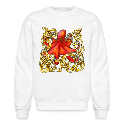 Octopus - Red & Gold - Unisex Crewneck Sweatshirt