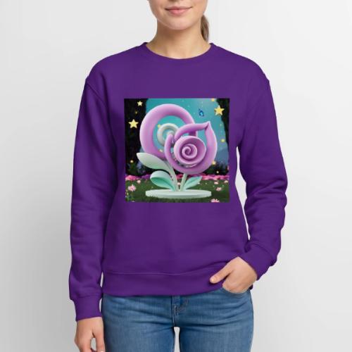 Lila Bloom | Double Floral Eco-Inspired Art - Unisex Crewneck Sweatshirt