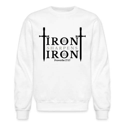Iron Sharpens Iron - Proverbs 27:17 (Black & Grey) - Unisex Crewneck Sweatshirt