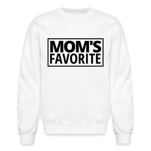MOM'S FAVORITE (Black Stamp Logo) - Unisex Crewneck Sweatshirt