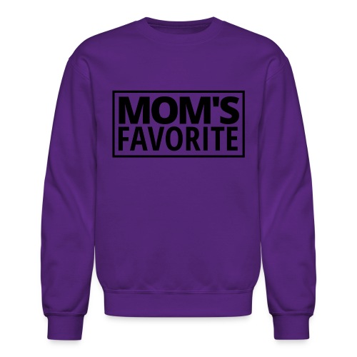 MOM'S FAVORITE (Black Stamp Logo) - Unisex Crewneck Sweatshirt