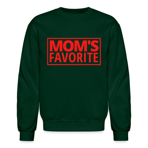 MOM'S FAVORITE (Red Square Logo) - Unisex Crewneck Sweatshirt