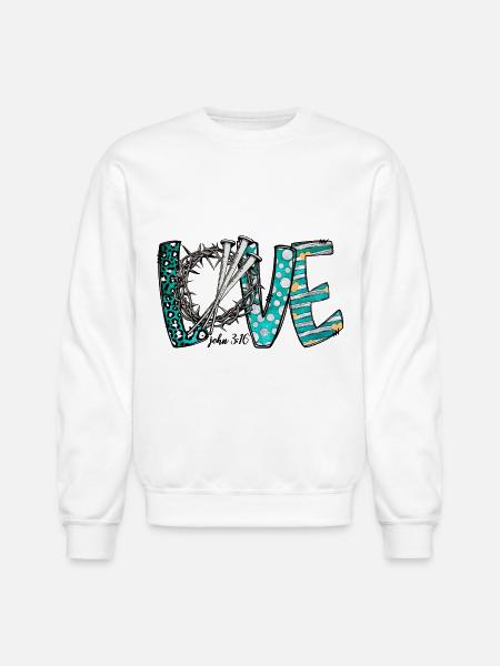 Love John - Unisex Crewneck Sweatshirt - white