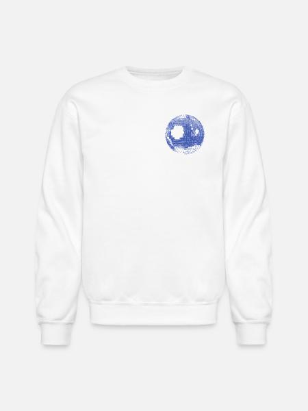 Retro Disco Ball - Unisex Crewneck Sweatshirt - white