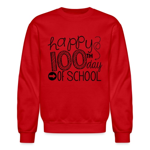 Happy 100th Day of School Arrows Teacher T-shirt - Unisex Crewneck Sweatshirt
