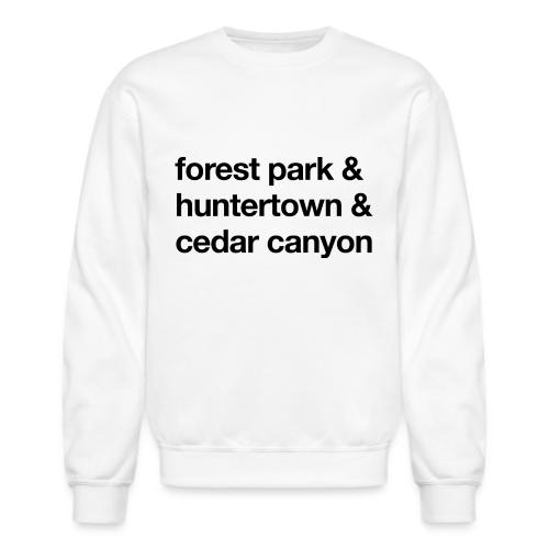 1 Church 3 Locations Black - Unisex Crewneck Sweatshirt