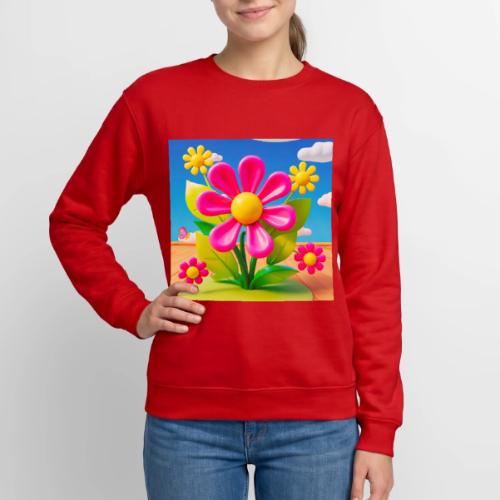 Pink Floral Peace | Sky & Nature Design - Unisex Crewneck Sweatshirt