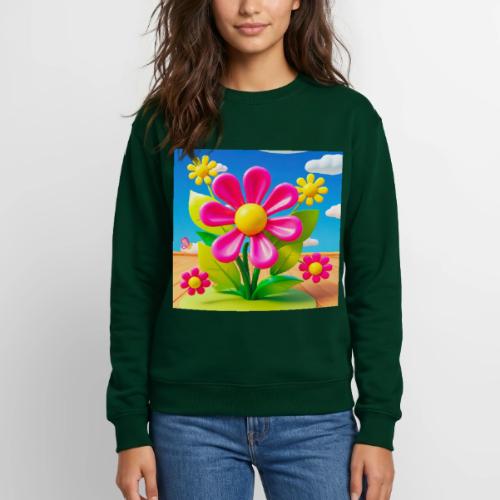 Pink Floral Peace | Sky & Nature Design - Unisex Crewneck Sweatshirt
