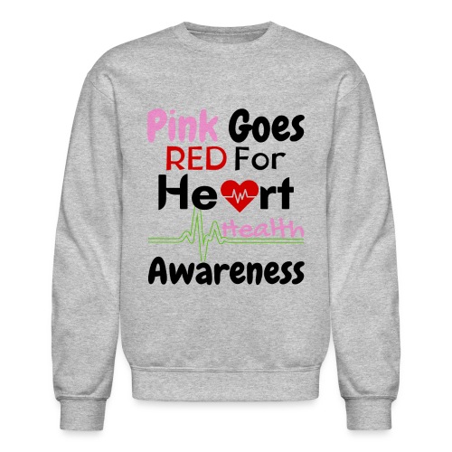 AKA Pink Goes Red, For Heart Health Awareness - Unisex Crewneck Sweatshirt