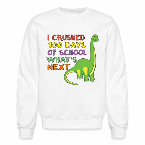 100 Days of School Dinosaur 100th Day Student Kids - Unisex Crewneck Sweatshirt