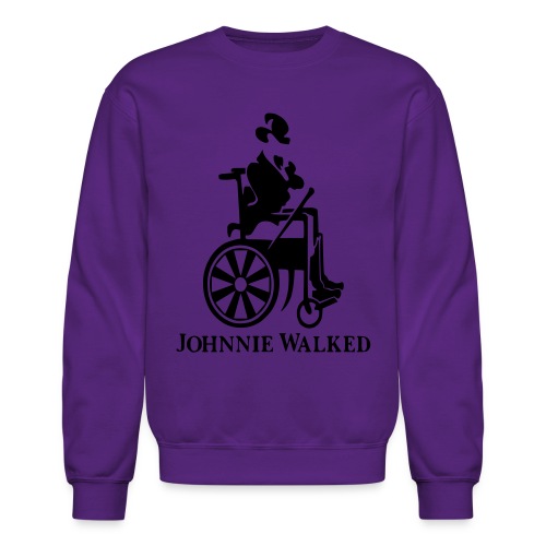 Johnnie Walked, Wheelchair fun, whiskey and roller - Unisex Crewneck Sweatshirt