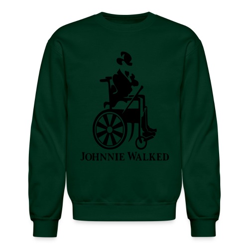 Johnnie Walked, Wheelchair fun, whiskey and roller - Unisex Crewneck Sweatshirt