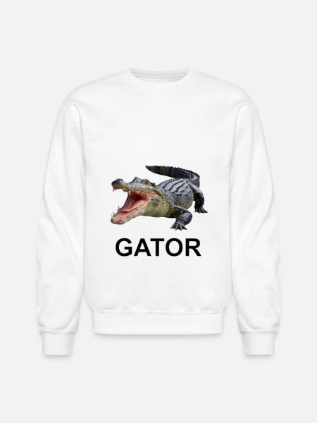 Gator shirt - Unisex Crewneck Sweatshirt - white