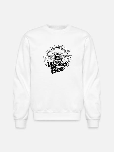 Worker Bee - Diligence - Unisex Crewneck Sweatshirt - white