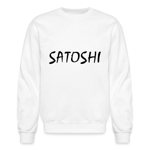 Satoshi only name stroke btc founder nakamoto - Unisex Crewneck Sweatshirt