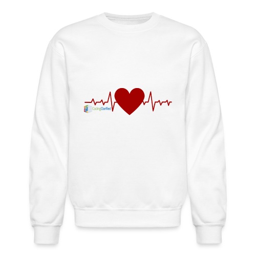 Heart with Heartbeat, Loving Medical Coding - Unisex Crewneck Sweatshirt