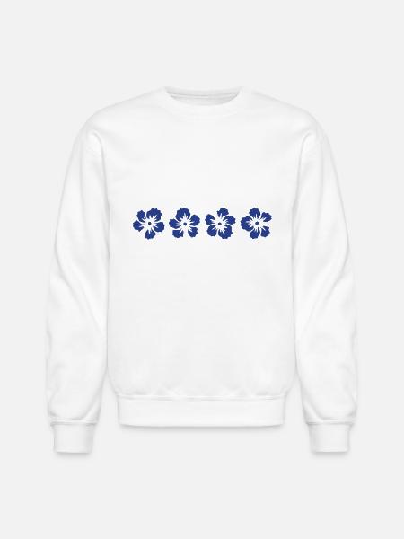 hawaii hibiscus flower - Unisex Crewneck Sweatshirt - white