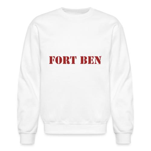 FORT BEN, red stencil - Unisex Crewneck Sweatshirt