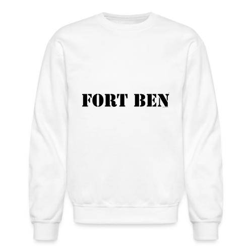 FORT BEN, black stencil - Unisex Crewneck Sweatshirt