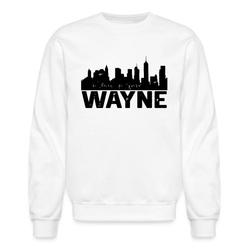 Wayne Skyline Black Wayne Michigan MI City Design - Unisex Crewneck Sweatshirt
