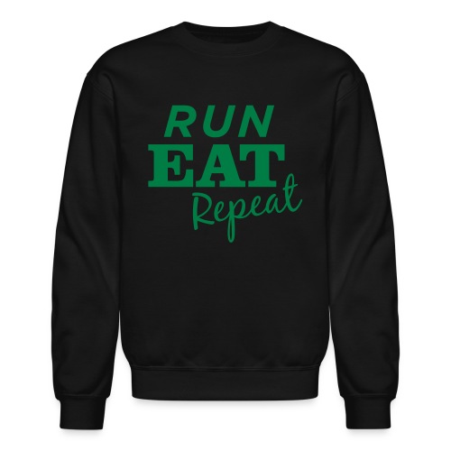 Run Eat Repeat buttons medium - Unisex Crewneck Sweatshirt