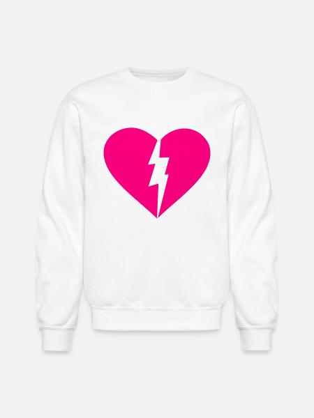 Broken Heart - Unisex Crewneck Sweatshirt - white