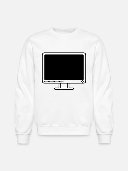 screen display computer icon - Unisex Crewneck Sweatshirt - white