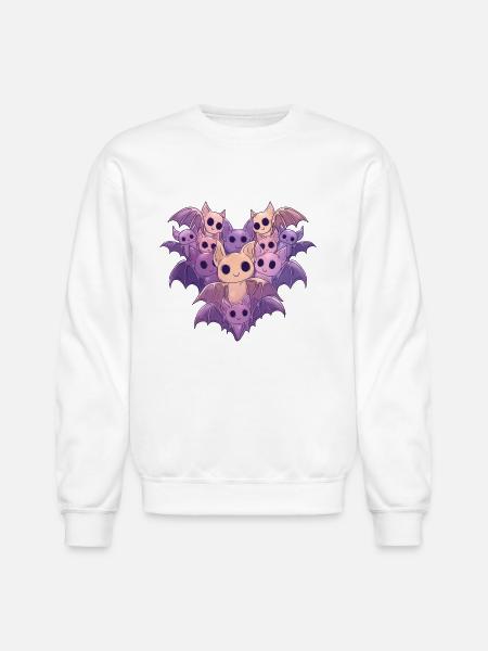Bats - Unisex Crewneck Sweatshirt - white
