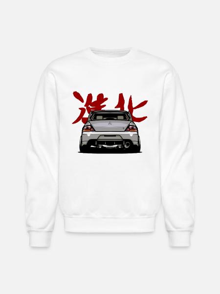 Mitsubishi Lancer Evolution - Unisex Crewneck Sweatshirt - white