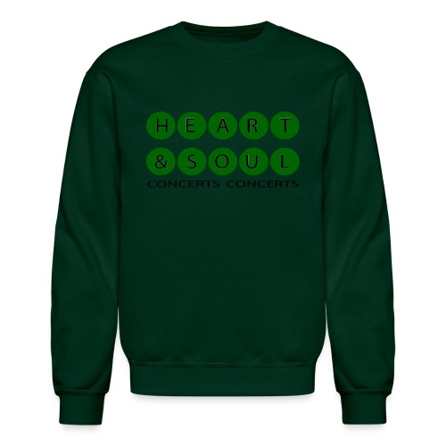 Heart & Soul Concerts Bubble green & black horizon - Unisex Crewneck Sweatshirt