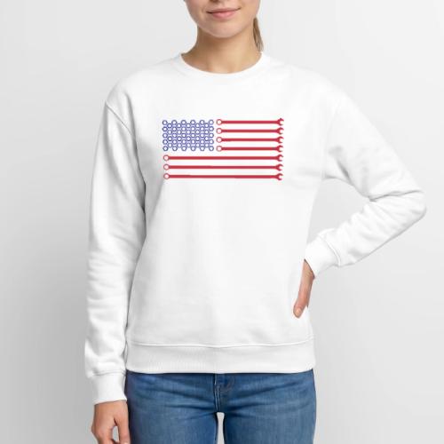 Mechanics American Flag - Unisex Crewneck Sweatshirt