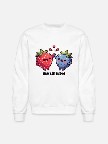 Berry Best Friends - Unisex Crewneck Sweatshirt - white