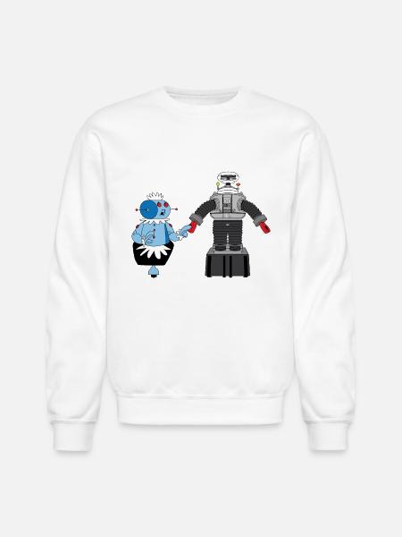 Rosie and Lost in Space Robot - Unisex Crewneck Sweatshirt - white