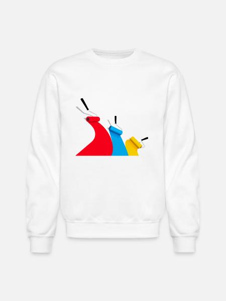 paint rollers - Unisex Crewneck Sweatshirt - white
