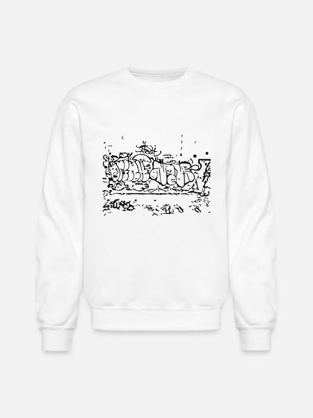 Graffiti street digital silhouette - Unisex Crewneck Sweatshirt - white