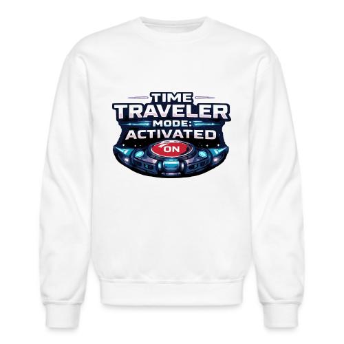 Time Traveler Mode – Futuristic Neon Sci-Fi Tee - Unisex Crewneck Sweatshirt