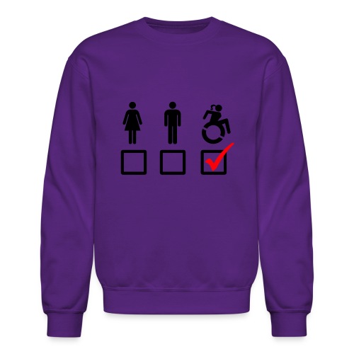 Female wheelchair user, check! - Unisex Crewneck Sweatshirt