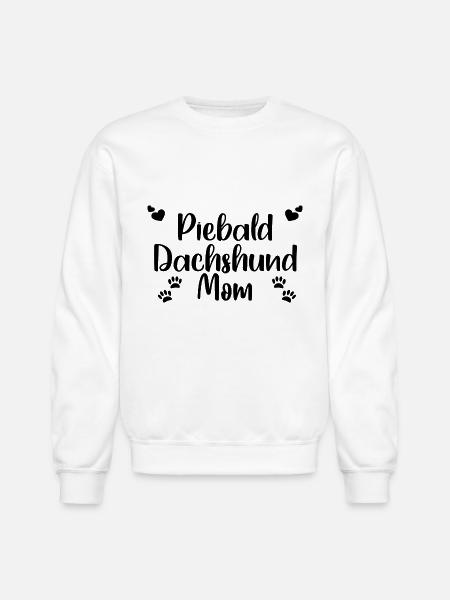 Piebald Dachshund Mom - Unisex Crewneck Sweatshirt - white