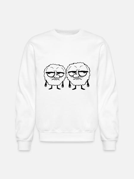 Team 2 monster annoyed - Unisex Crewneck Sweatshirt - white
