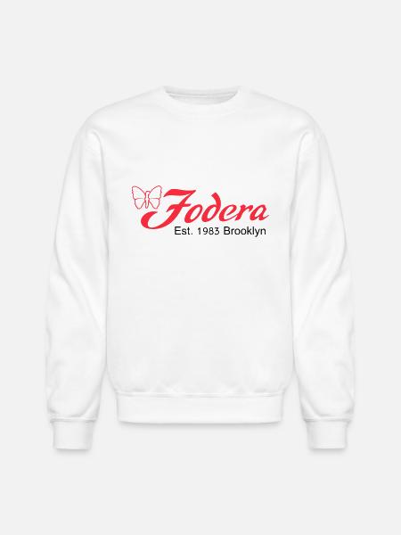 fodera_bass_guitar_logo_black - Unisex Crewneck Sweatshirt - white