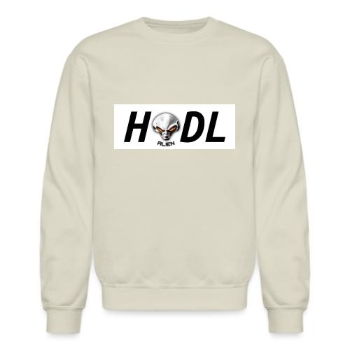 HODL Pulse Chain Alien white word - Unisex Crewneck Sweatshirt