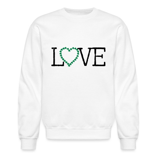 LOVE irish shamrocks - Unisex Crewneck Sweatshirt