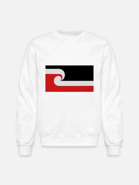 Maori Flag - Unisex Crewneck Sweatshirt - white