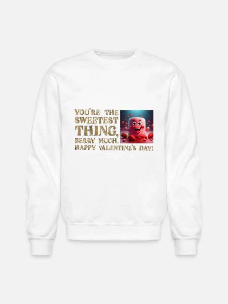 Berry Sweet Valentine - Unisex Crewneck Sweatshirt - white