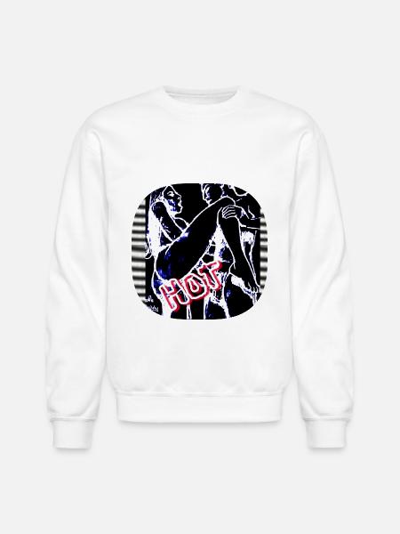 Hot (Picture) !!! - Unisex Crewneck Sweatshirt - white